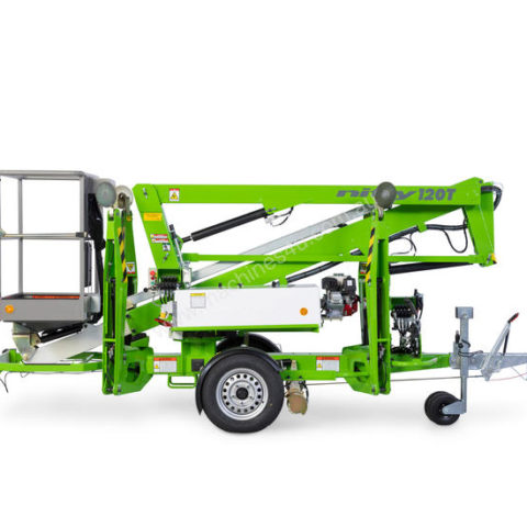 A green cherry picker for hire in Lara.