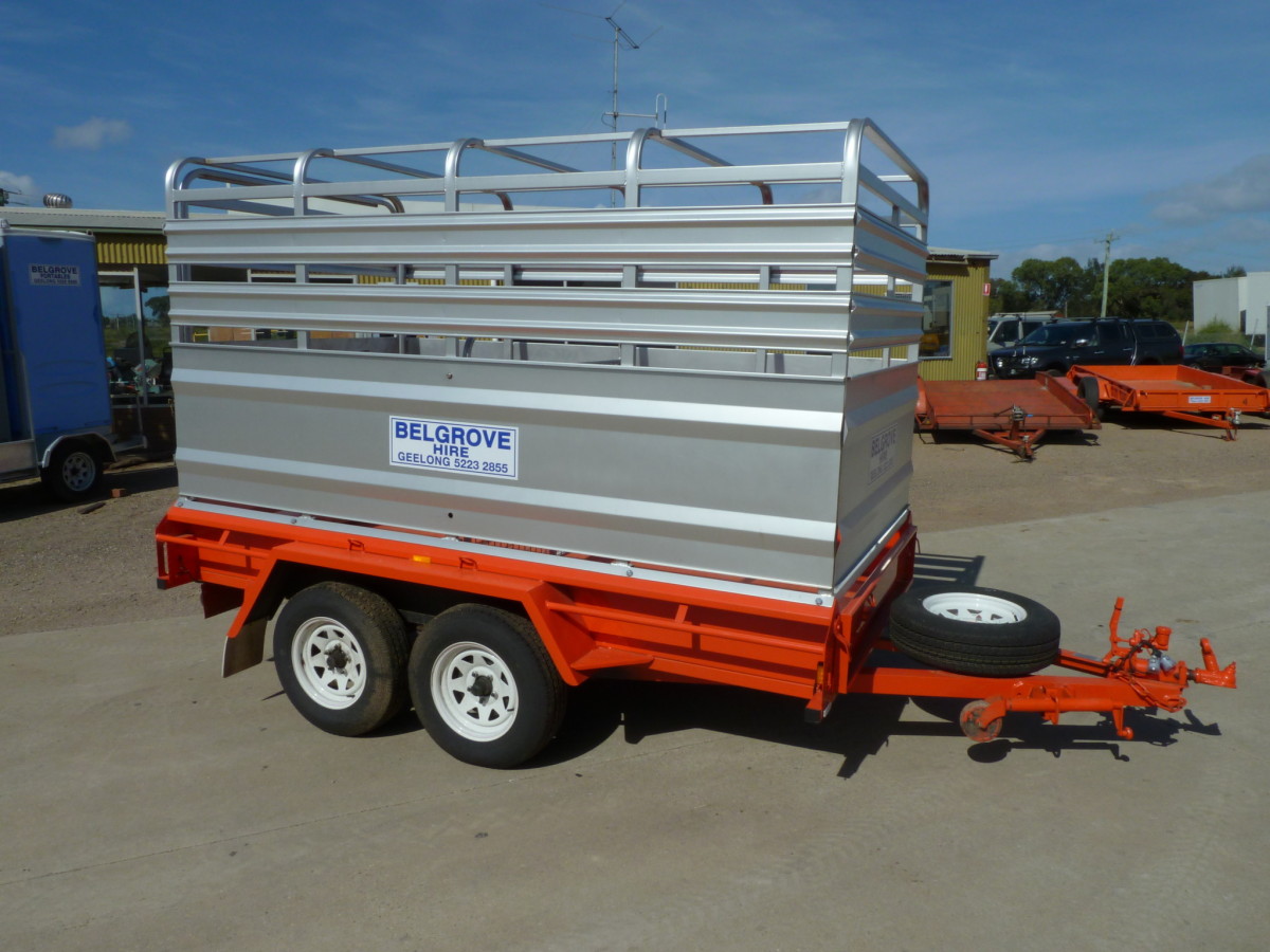 Trailer Tandem Stock Crate 10' x 5' Belgrove Hire