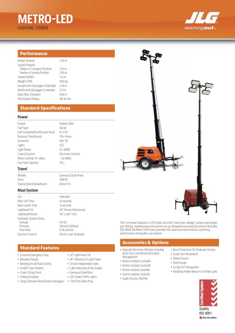 LED Light Tower Belgrove Hire