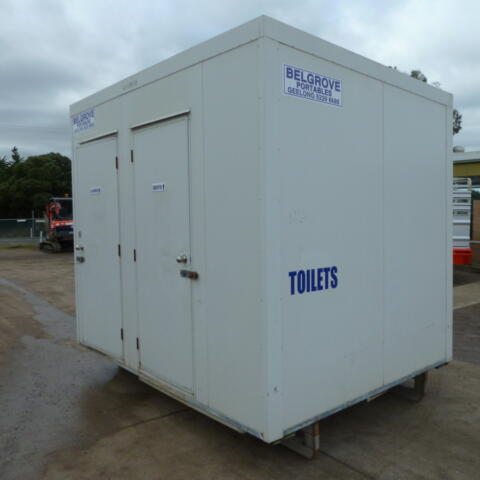 Male and Female toilet block for hire in Geelong