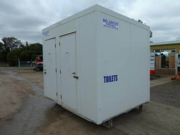 Male and Female toilet block for hire in Geelong