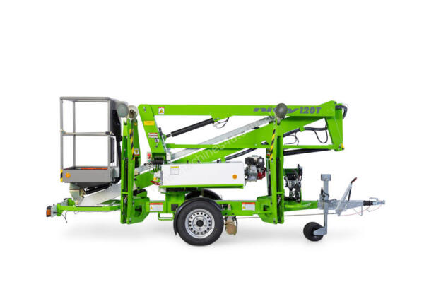 A green cherry picker for hire in Lara.
